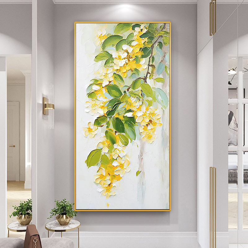 diy数字油画手绘手工填色客厅玄关大尺寸花卉2025新款装饰油彩画 - 图0