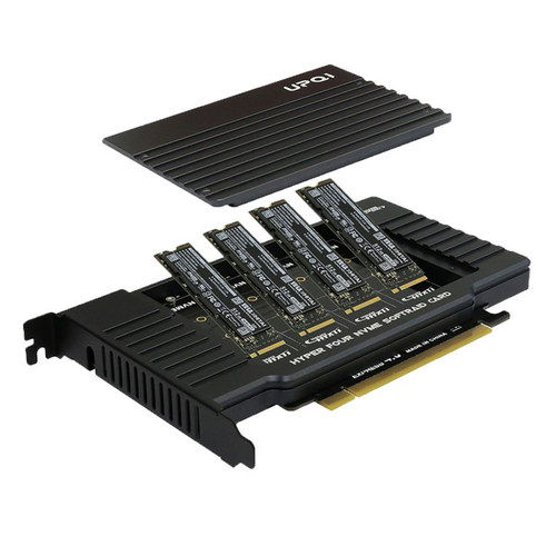 PCIe X16卡槽转M2硬盘NVMe协议4盘位存储扩展卡固态ssd硬盘架拆分 - 图3