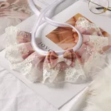 Шарф, милый слюнявчик, аксессуар с бантиком, в британском стиле