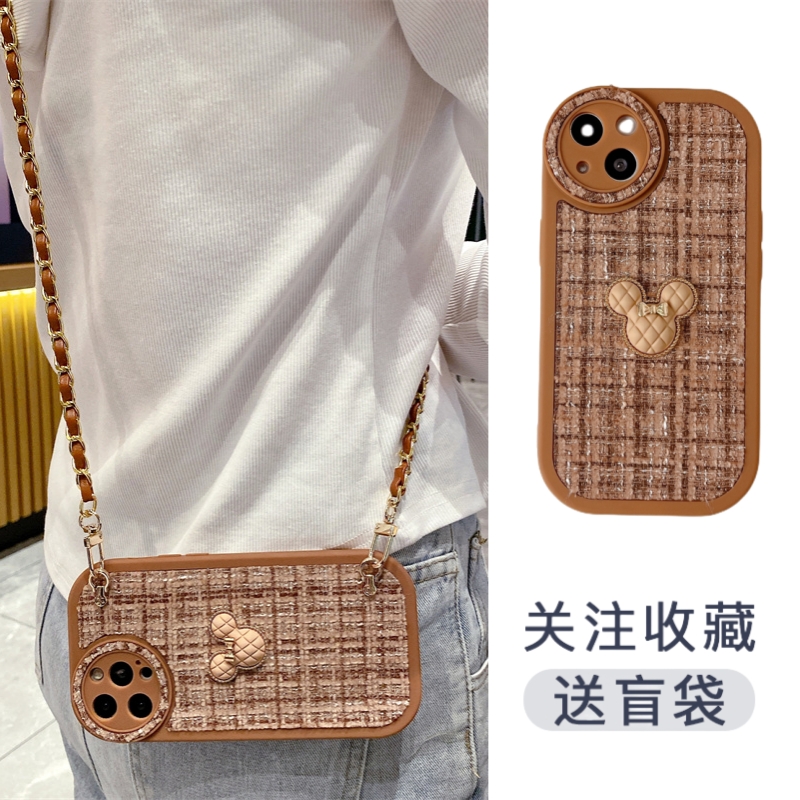 华为p70立体mate60pro+小香风Nova12斜挎手机壳i适用z硅11胶p防4摔3简2约s可e爱m时5尚g高9级8感7新6年4款3女 - 图2