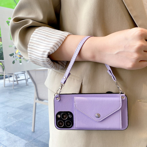 reno12pro紫绿荧光零钱包手机壳g适用oppo斜+挎s卡e包k皮f质z挂ace绳r全plus包9防8摔7新6款5时4尚3标2准1/0 - 图1