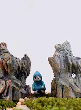 创意多肉植物拼盘小摆件小桥拱桥假山台阶微景观摆件装饰