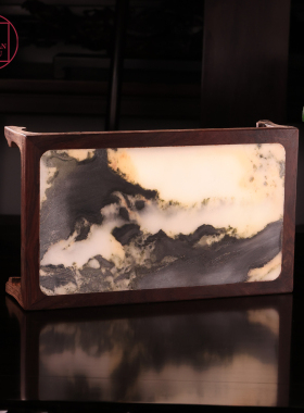 檀趣微凹黄檀・云石小画案房承砚茶席干泡置放香器盆栽珍玩底座
