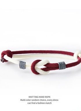 M-D原创八字同心结手绳纯手工编织闺蜜情侣手绳中国风可调节手链