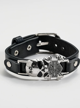 欧美ins蒸汽朋克骷髅头手链个性手环嘻哈复古手饰品潮男女