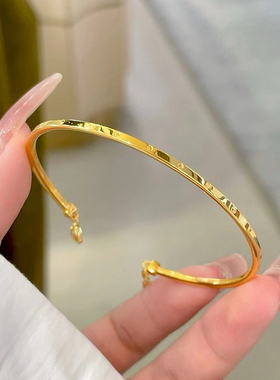 999足金豆豆手镯送女友礼物