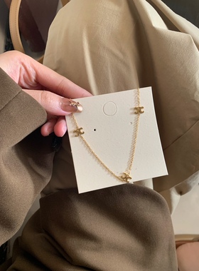 18K电镀保色！新款凯旋门多LOGO 项链高级轻奢感锁骨链钢钛项链女