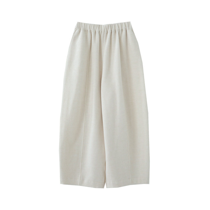 2025秋冬新款羊毛棉混纺柔软亲肤松紧腰宽松空气裤阔腿裤,淘宝优惠券,粉丝福利购,淘宝优惠卷