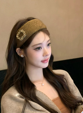 美拉德针织宽边发箍女2026新款