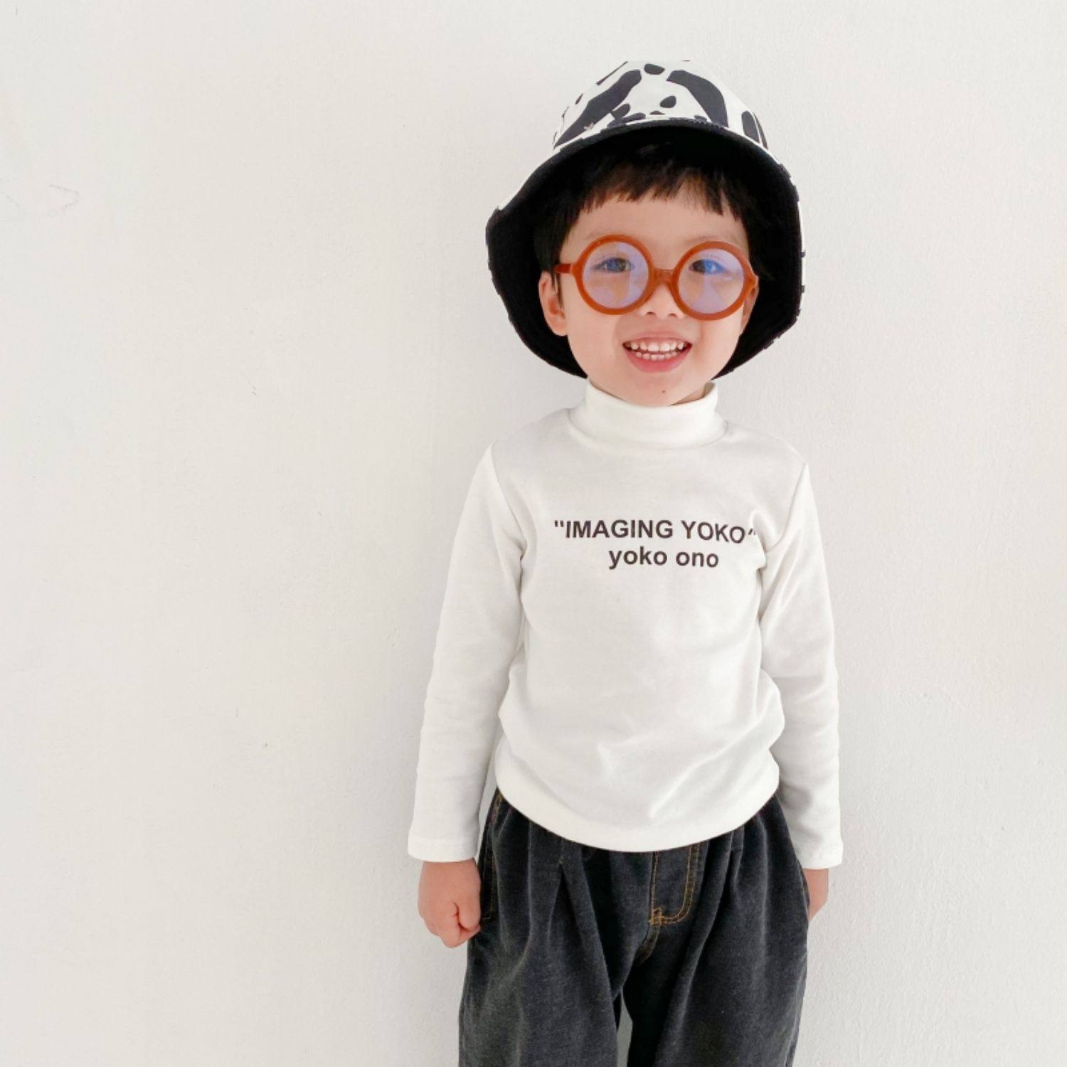 男女童中领纯棉打底衫印字母儿童半高领韩版百搭长袖体恤幼儿上衣,淘宝优惠券,粉丝福利购,淘宝优惠卷