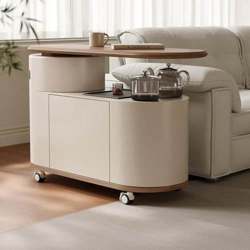 移动茶台现代茶几泡茶桌旋转轻奢沙发茶边柜新款客厅阳台小型茶车 - 图2