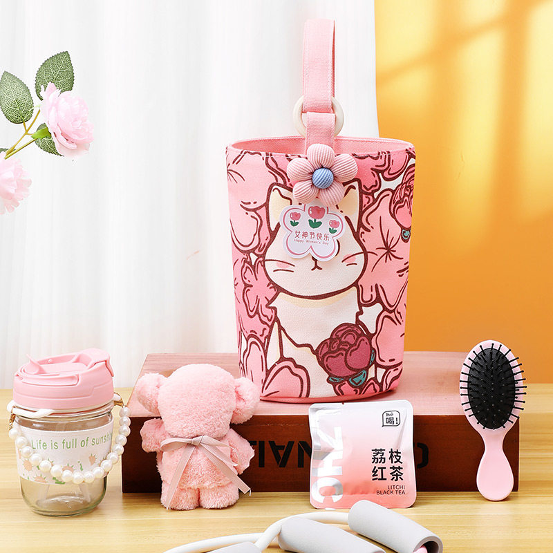 三八妇女节礼物38女神节伴手礼实用包装袋员工女生礼品帆布包定制