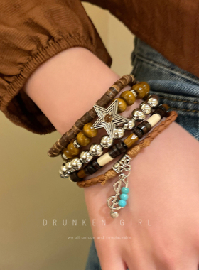 波西米亚椰壳多层手串女