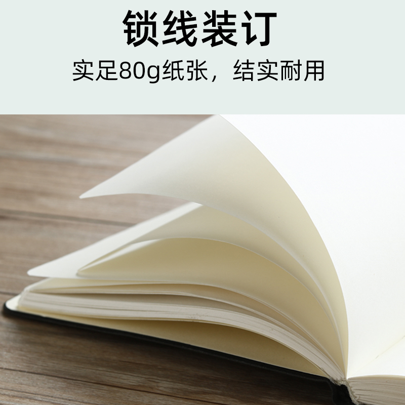 空白笔记本白纸本空白本方格本手账本软皮考研本子文艺a5空白页无格无线内页b5简约ins风日记本记事本网格本-图2