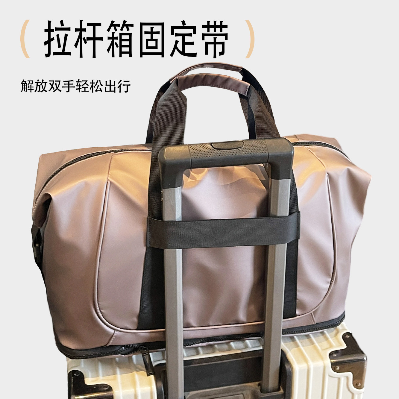 大容量手提短途出行旅行袋男女轻便健身包运动包可登机黑色行李包,淘宝优惠券,粉丝福利购,淘宝优惠卷