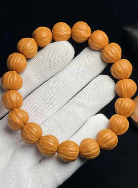 凤羽桃核老树王野生猴头手串