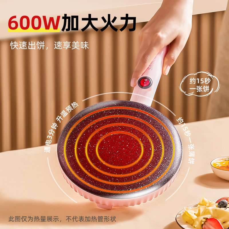 烁宁薄饼机家用烙饼神器小型早餐机 烁宁小家电电饼铛/可丽饼机/薄饼机