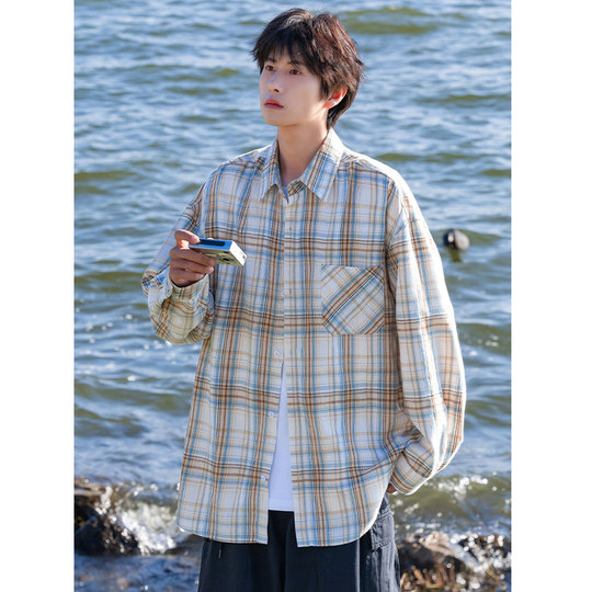 Huili long-sleeved shirt jacket for men in spring and autumn