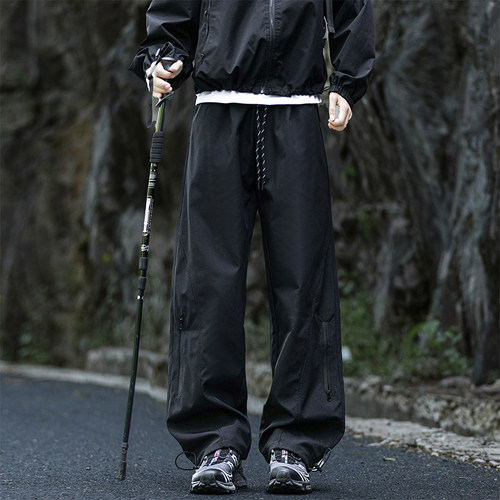 回力加绒冲锋裤男士秋冬季2025新款户外登山工装伞兵裤男生休闲裤 - 图1