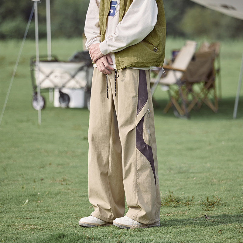 回力美式拼接工装伞兵裤男士秋冬季2026新款加绒厚休闲冲锋长裤子,淘宝优惠券,粉丝福利购,淘宝优惠卷