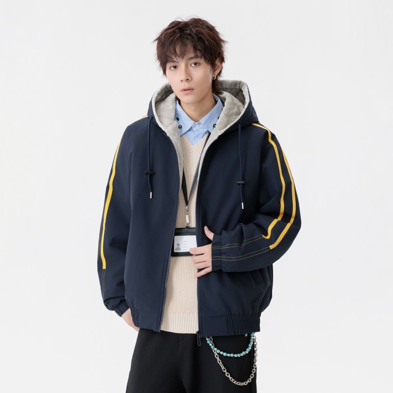 回力仿兔绒连帽棉衣男冬季2025新款加绒加厚保暖棉服工装棉袄外套,淘宝优惠券,粉丝福利购,淘宝优惠卷