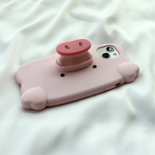支架猪适用iphone17/16/15苹果14手机壳13pro可爱12mini卡通11全包xs max防摔xr加厚7软8plus硅胶套6s新款se2 - 图2