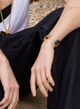 金运石天然黄水晶手链