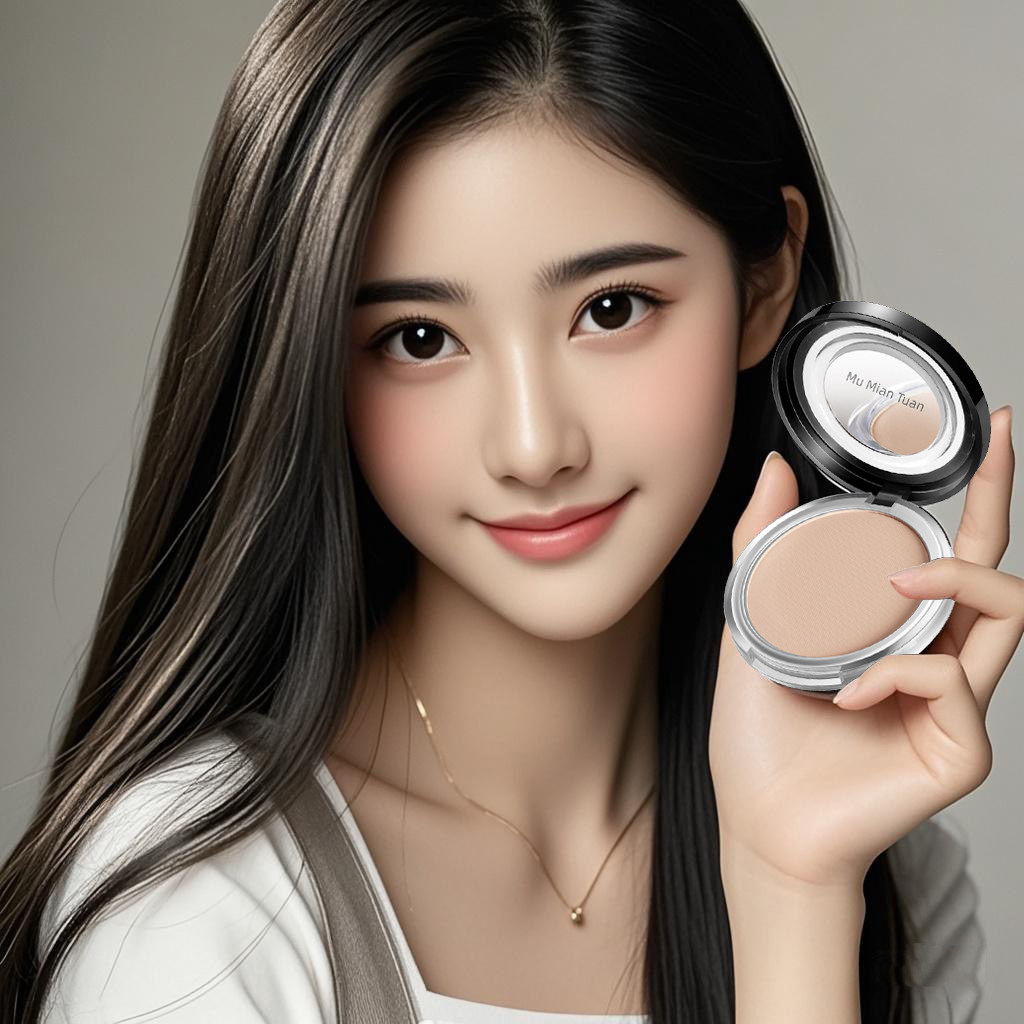 定妆木棉团大白粉饼持久无痕自然防水防汗遮瑕不脱妆平价官方正品