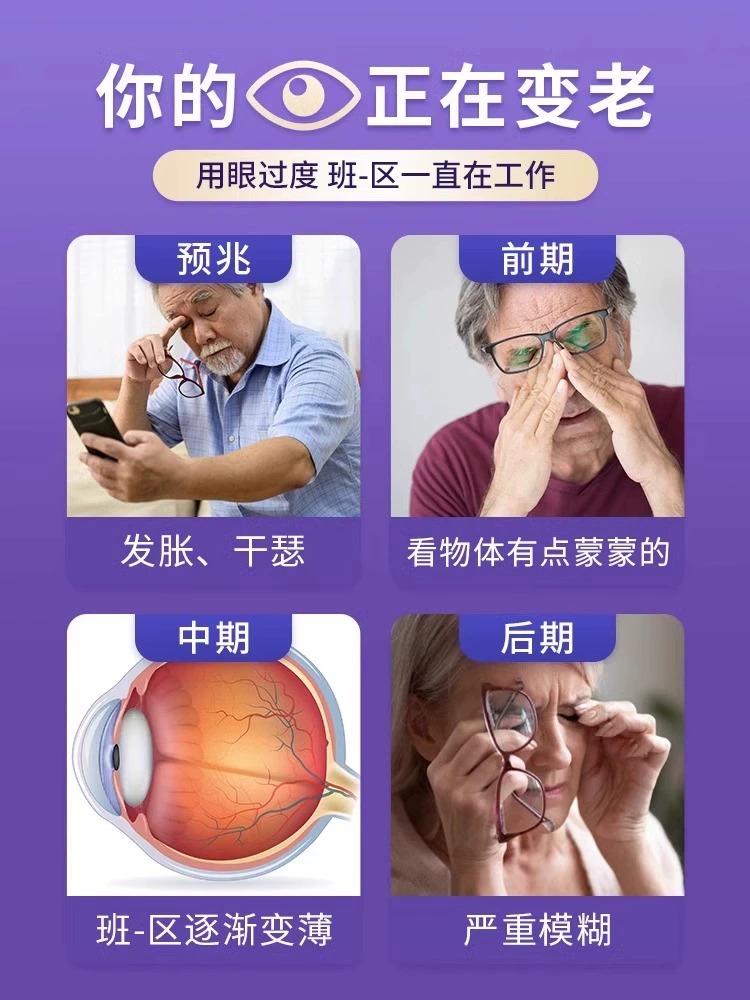 叶黄素成人中老年专用护眼专利蓝梅蓝莓美国进口官方正品旗舰店-图1