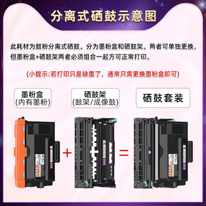 HL-L6250DW可再次加粉硒鼓DR820兼容Brther兄弟激光打印机HL-L6300DW墨粉盒tn850炭粉匣880粉仓兼容原装耗材 - 图1