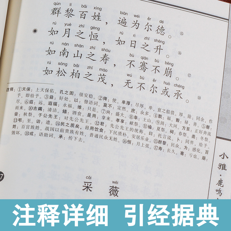 国学经典古诗词大全集大字注音完整无删减诗经唐诗三百首宋词元曲300首诗经楚辞战国策墨子庄子武经七书吕氏春秋孟子荀子老子列子 - 图1