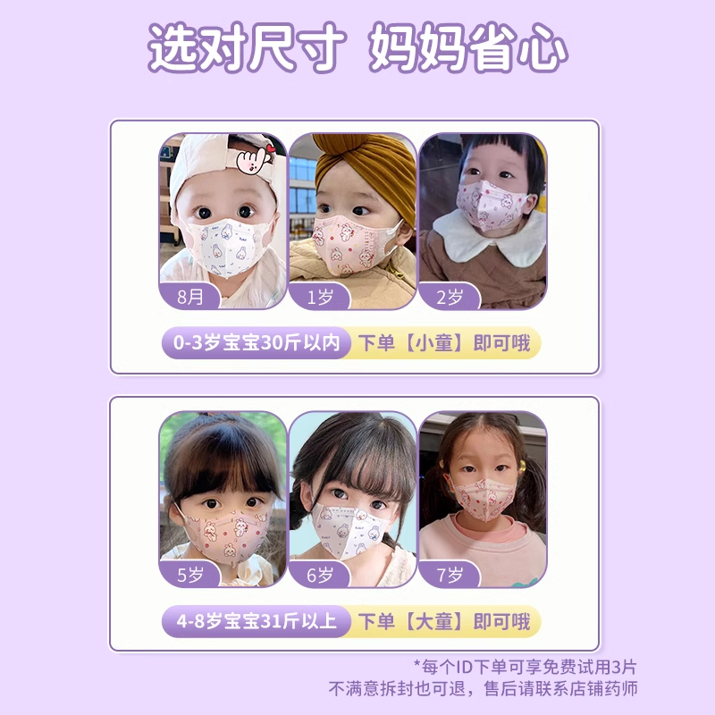 婴儿口罩0到6月医用外科3d立体婴幼儿专用6到12月宝宝口罩0一3岁 - 图0