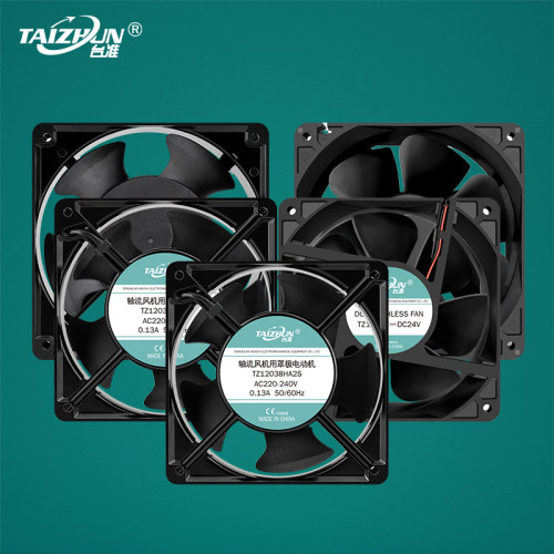 台准静音直流12V24V机柜散热风扇220V电柜配电箱工业轴流纯铜风机 - 图2
