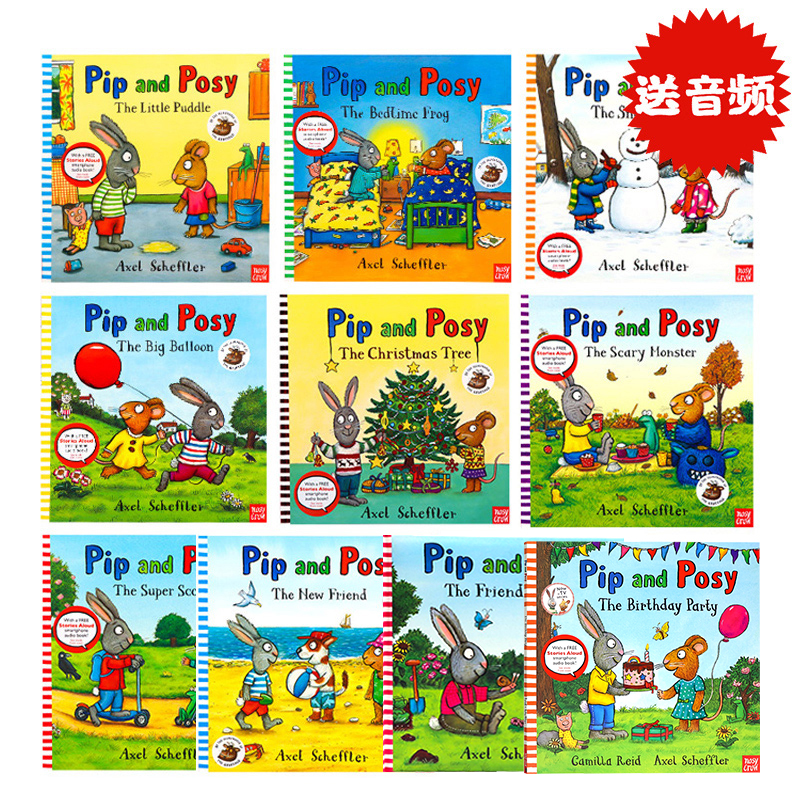 现货Pip and Posy 波西和皮普英文10册全套the friendly snail进口英文版原版英语绘本平装 Axel Scheffler儿童情商培养启蒙图画书 - 图3