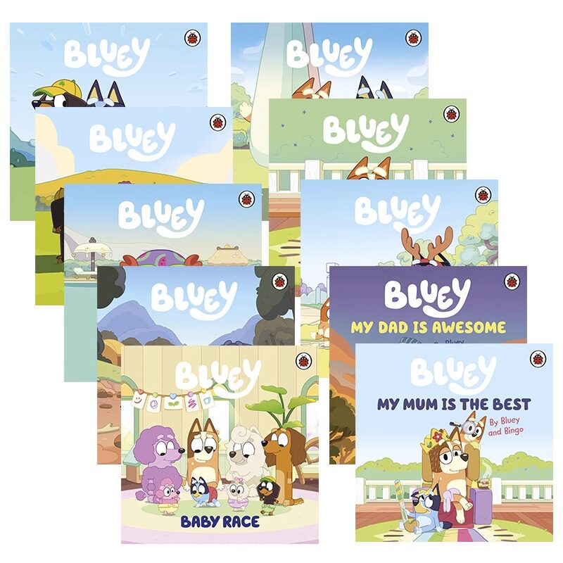 布鲁伊绘本10册 英文原版 Bluey 小蓝狗 儿童卡通动画故事图画书 培养好习惯英语启蒙读物 国际艾美儿童奖ABC和BBC联合推出动画片