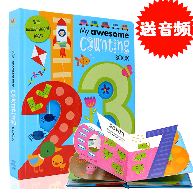 My Awesome 我的尖叫数字字母书系列My Awesome Alphabet Book 恐书龙 Dinosaur 英文原版绘本 有趣的创意学习书异型纸板书大开本 - 图1