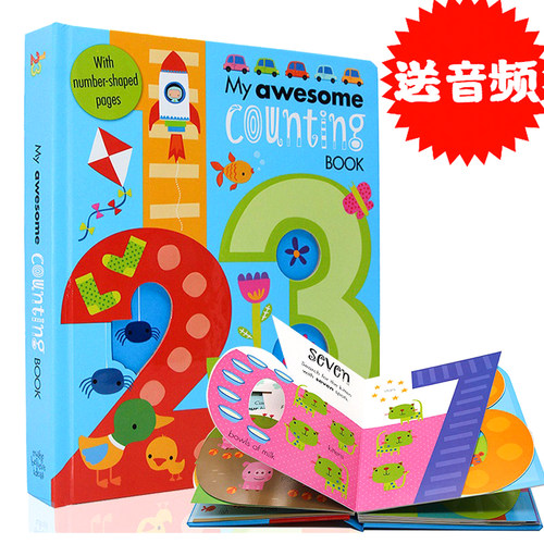 【自营】My Awesome 我的尖叫数字字母书系列My Awesome Alphabet Book 恐书龙 Dinosaur 英文原版绘本 儿童启蒙镂空创意纸板书 - 图1
