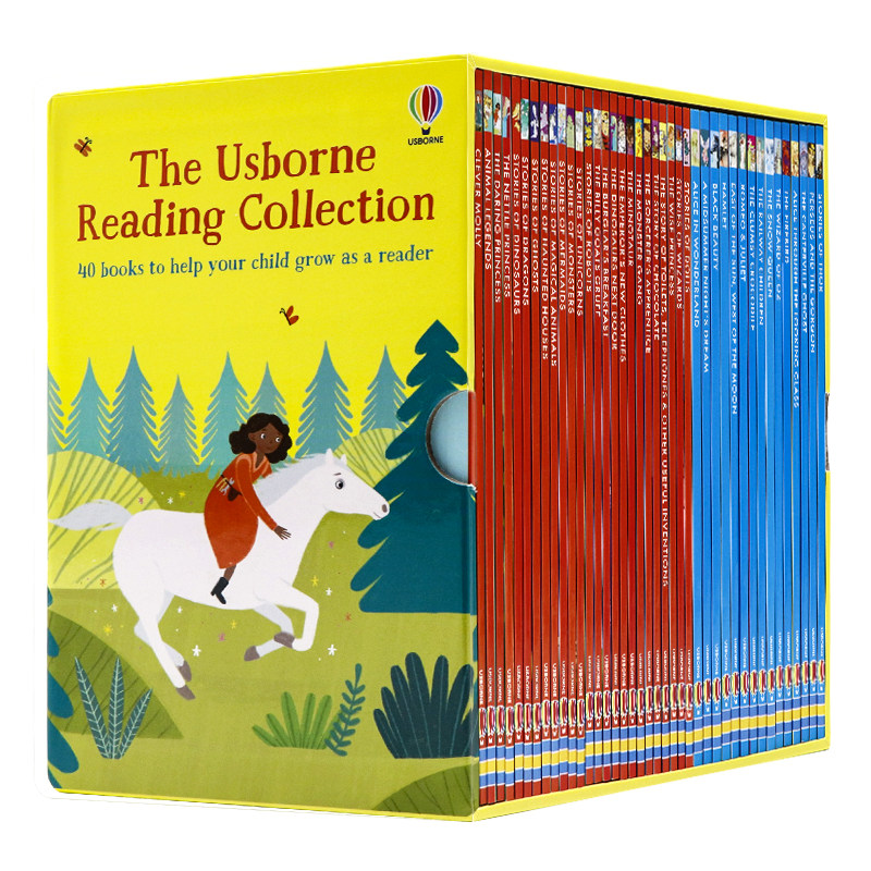 Usborne我的第一二三四个图书馆 My First Reading Library 180册4盒 英文原版绘本 分级阅读绘本礼盒装 故事图画书 章节书