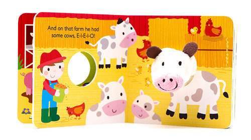 小手扭扭指偶书英文原版绘本 Old MacDonald Had a Farm 经典童谣手指偶书 老唐纳德有个农场亲子互动洞洞书宝宝英语玩具书0-1-3岁 - 图2