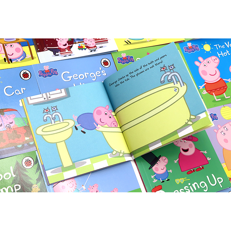 peppapig英文绘本 小猪佩奇英文绘本150册全套 peppa pig 英语故事绘本第一季 3-6儿童故事书幼儿启蒙粉红猪早教图画书 红黄蓝三盒 - 图2