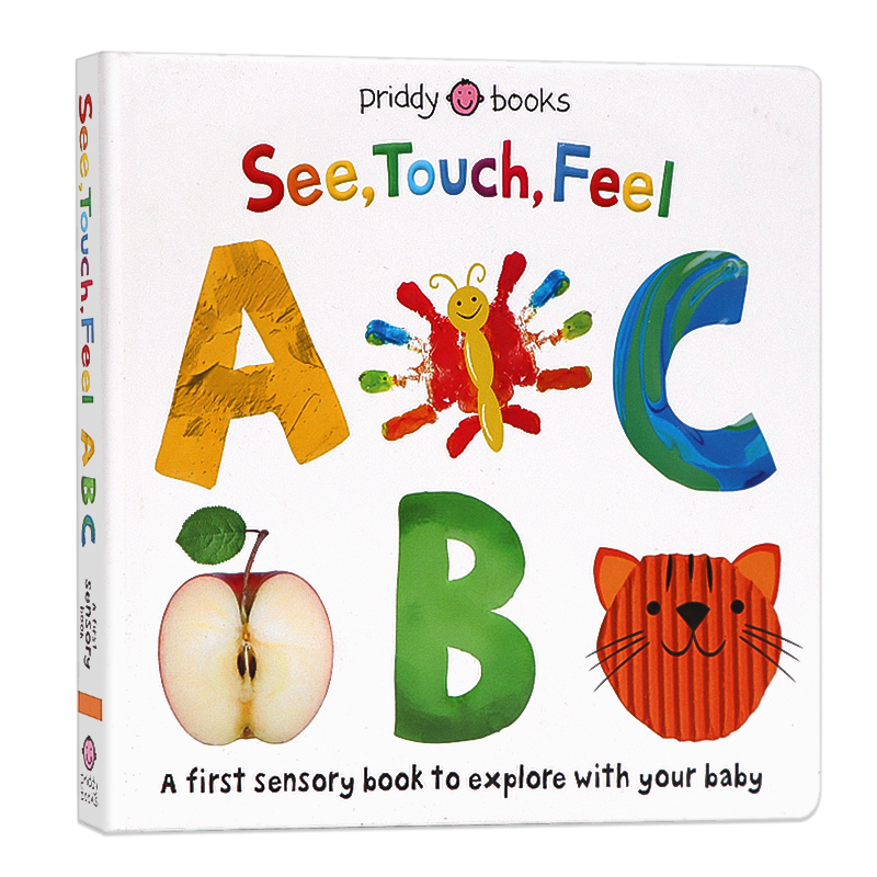 See Touch Feel ABC 触摸书字母英文原版 进口原版英语单词学习书籍 幼儿英语启蒙纸板书字母图书认知能力启蒙Roger Priddy - 图3