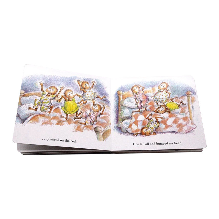 五只小猴子系列9册英文原版绘本 five little monkeys jumping on the bed在床上蹦蹦跳/洗汽车/做蛋糕等睡前故事纸板书廖彩杏书单