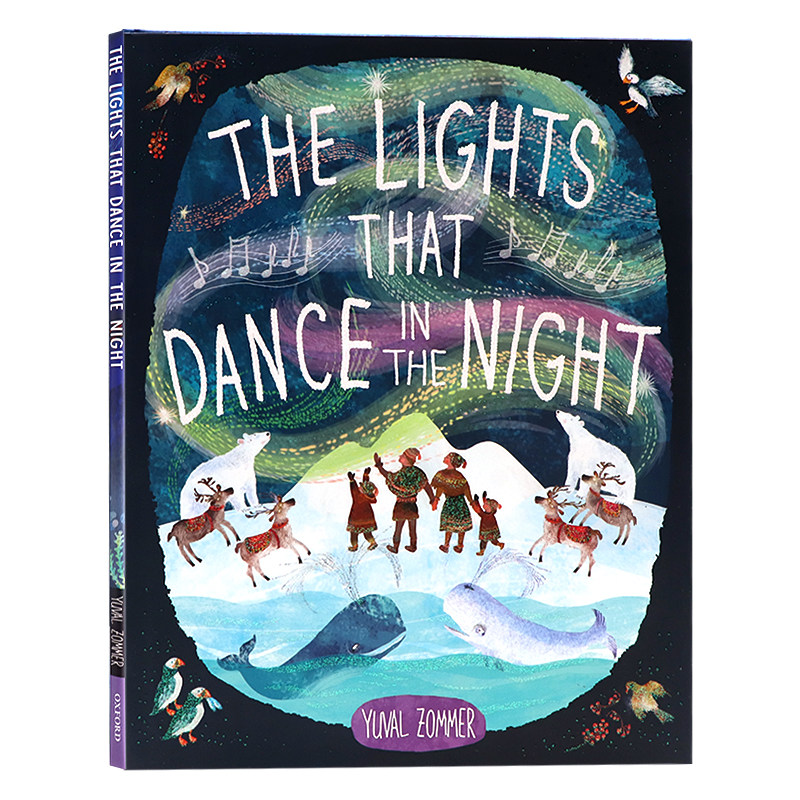 牛津精品认知绘本 灯光中跳舞 英文原版 The Lights That Dance In The Night 精装大开图画书 儿童英语启蒙认知阅读Yuval Zommer