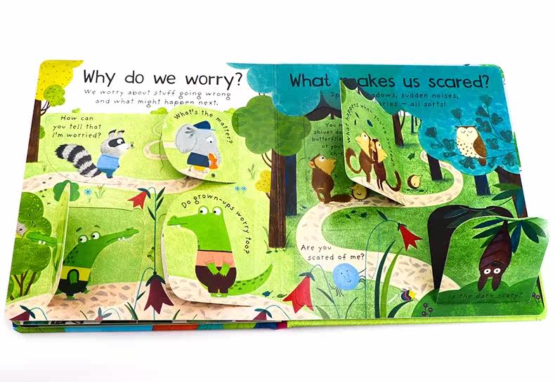 Usborne问与答翻翻书3册 妈妈我从哪里来 动物如何沟通 感觉是什么Questions and Answers英文原版绘本 科普认知 幼儿启蒙问答