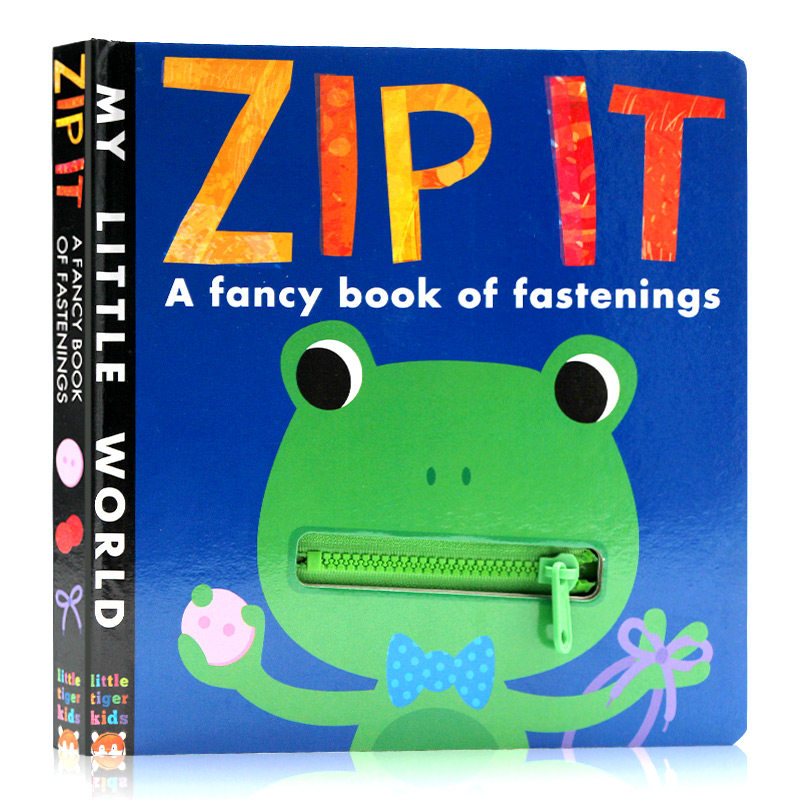 英文原版绘本 My Little World Zip It 幼儿认知 拉链系绳操作玩具书 儿童早教启蒙纸板书 锻炼小孩子的关节和手部肌肉 zip it,淘宝优惠券,粉丝福利购,淘宝优惠卷