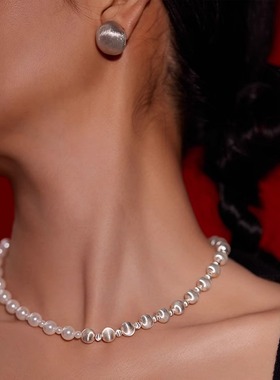 招财贝壳珍珠925银新中式