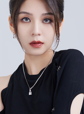 mfow锆石镀金女锁高级感