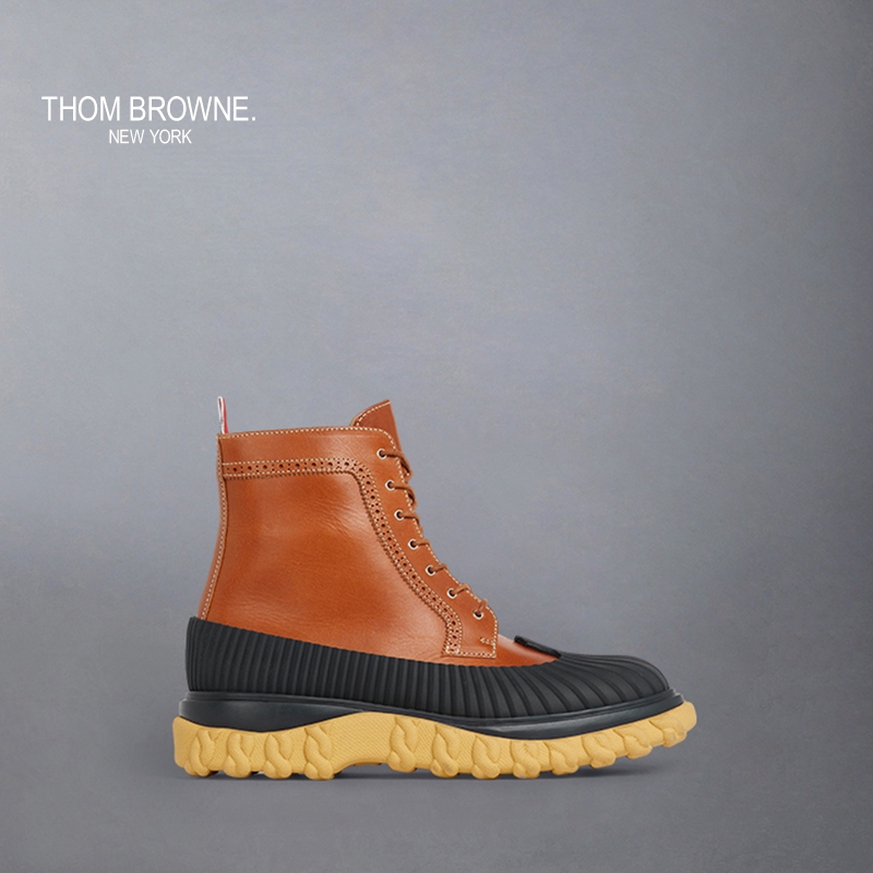 [五折优惠]THOM BROWNE 女士牛皮猎装靴 - 图0