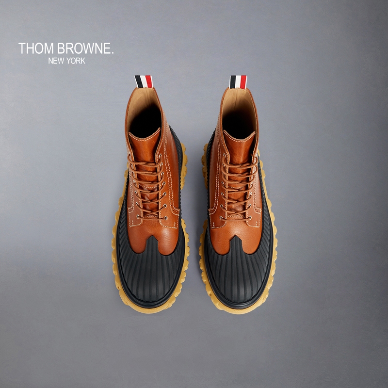 [五折优惠]THOM BROWNE 女士牛皮猎装靴 - 图1