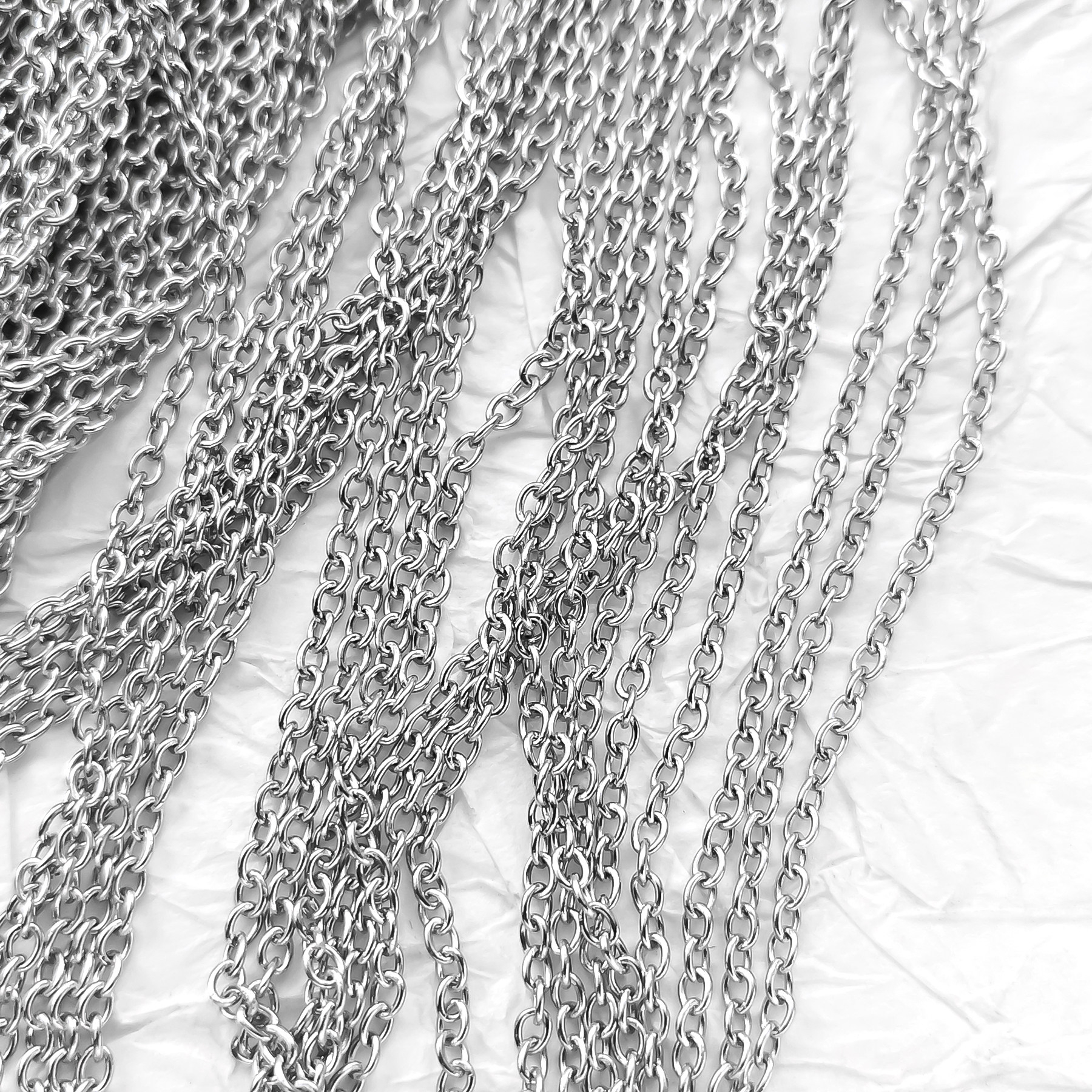 钢本饰品 不锈钢圆十字链DIY手链项链基础配件手工O型链箱包链条,淘宝优惠券,粉丝福利购,淘宝优惠卷